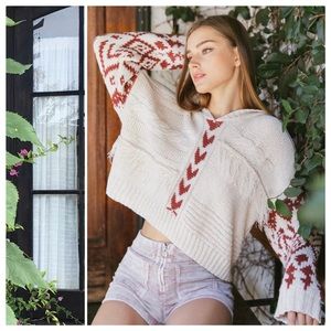 POL Urban Bohemi Weave & Fringe Hoodie